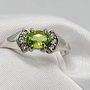 JTV/HSN women's 925 peridot and topaz ring